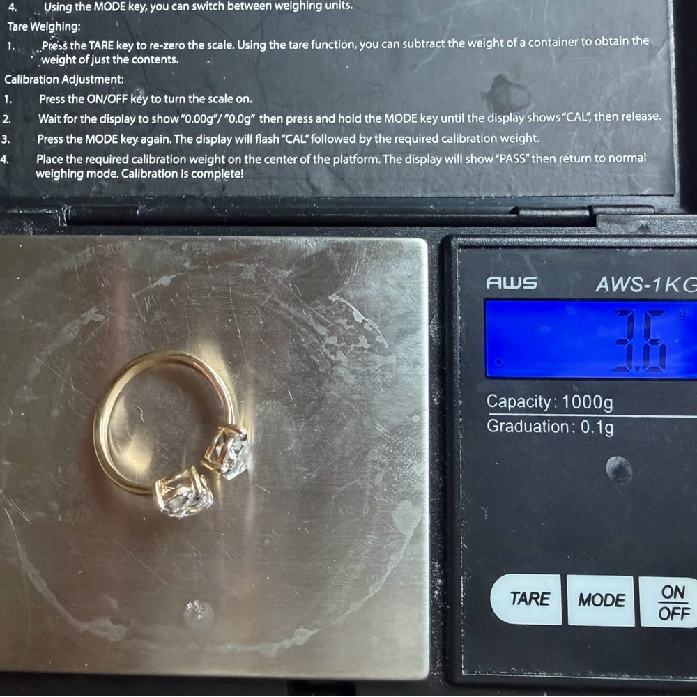 14K 2.94 CTW Lab Grown Diamond Ring with IGI reports size 7.25 - Picture 4 of 8